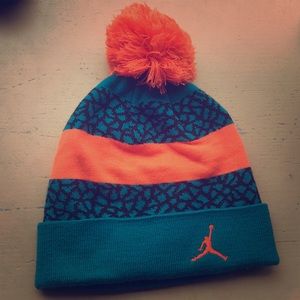 BRAND NEW Teal and Orange Jordan Beanie